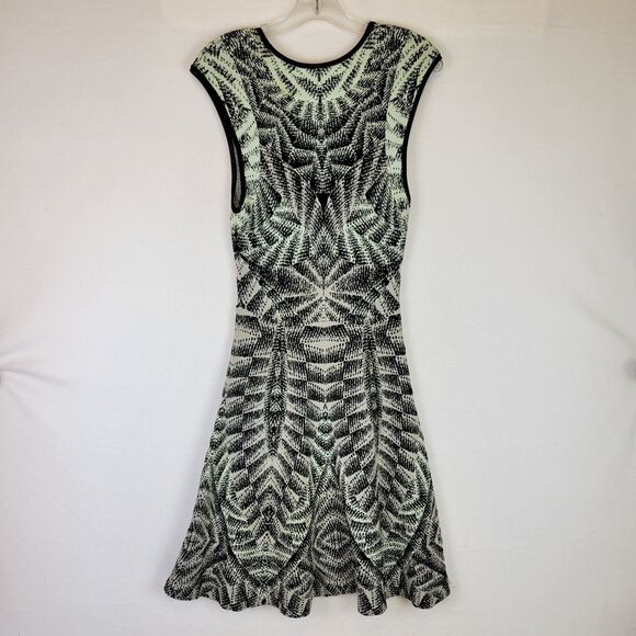 Ronny Kobo Womens Midi Tank Dress Size Small Black Knit Graphic Psychedelic Boho - Picture 8 of 8